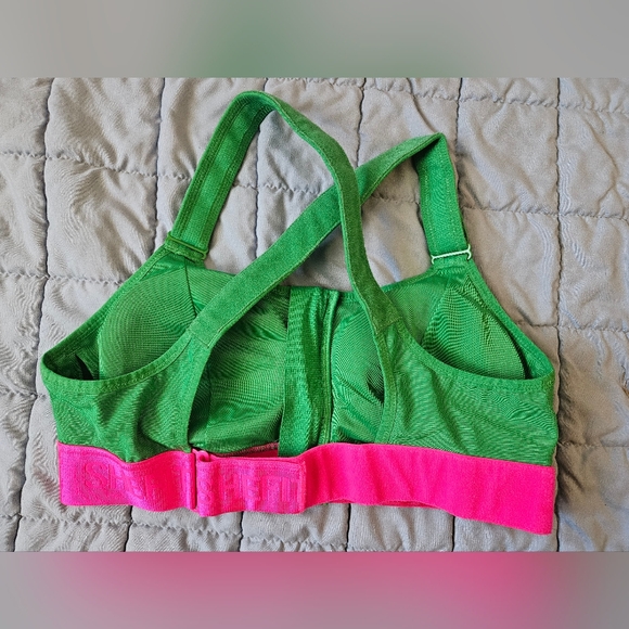 SHEFIT Sports Bra GREEN and Pink LIKE NEWish 1LUXE - Picture 2 of 6